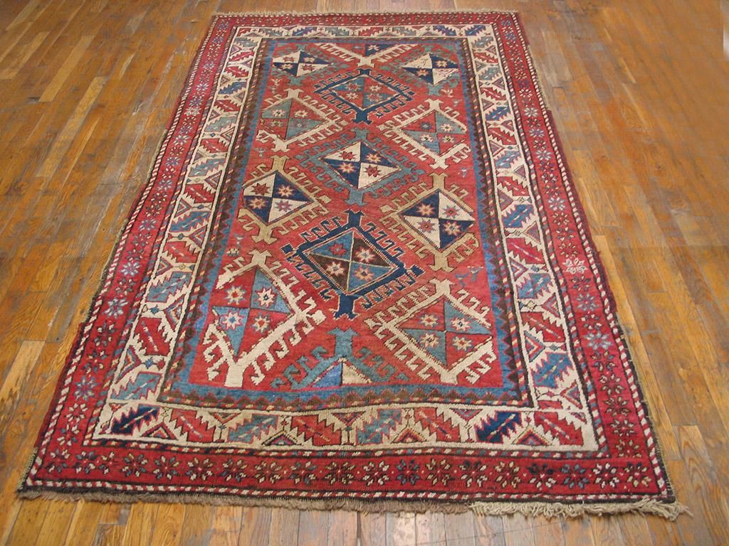 Antique Caucasian - Kazak rug, size: 4' 4'' x 8' 0''.