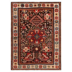 Antique Caucasian Kazak Rug. 4 ft 8 in x 6 ft 3 in