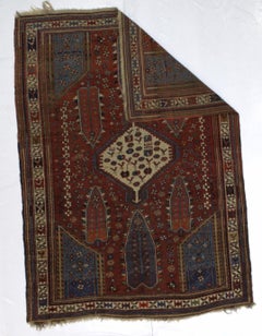Tappeto caucasico antico Kazak 4'0" x 5'8"