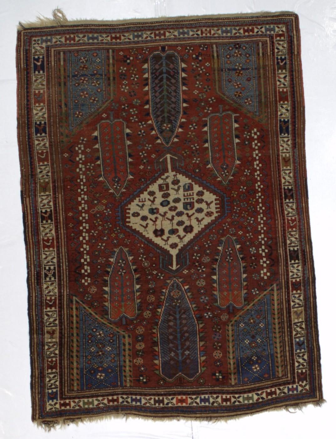 Caucasico Tappeto caucasico antico Kazak 4'0
