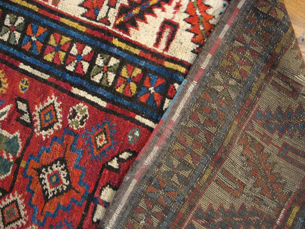 Kaukasischer Kazak-Teppich aus dem 19. Jahrhundert (4' x 9'2