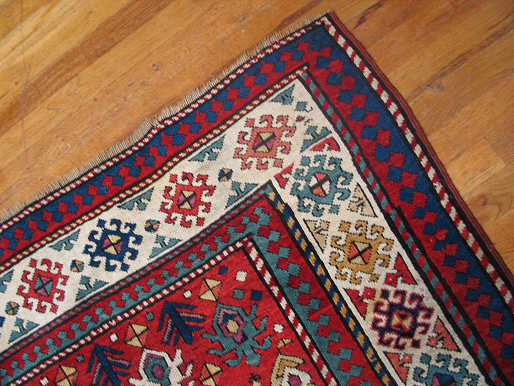 19th Century Caucasian Kazak Carpet ( 4' x 8'6
