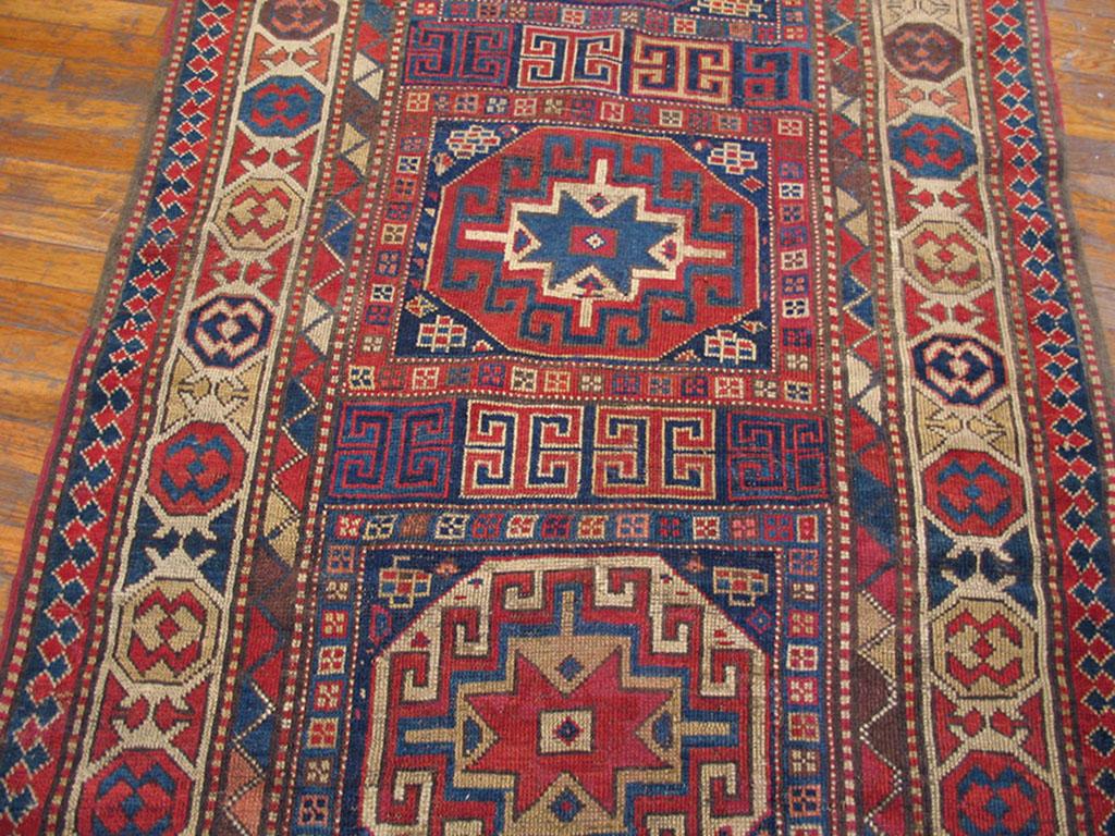 19th Century Caucasian Kazak Carpet ( 4' x 10'5