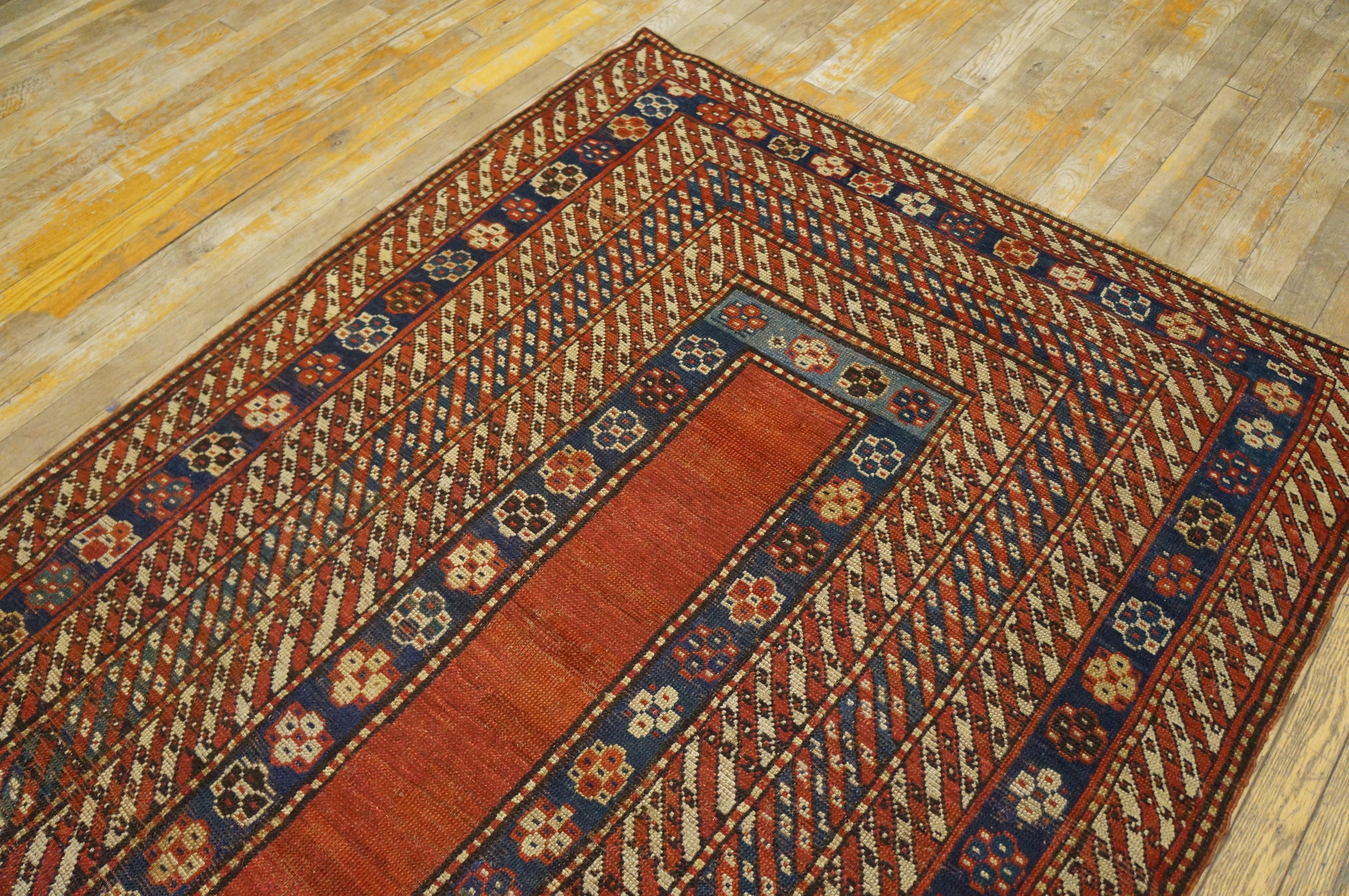 Late 19th Century 19th Century Caucasian Kazak Carpet ( 4' x 6'10