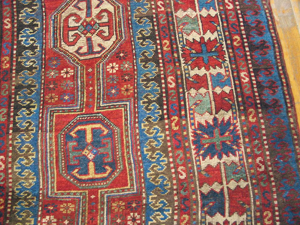 Late 19th Century Antique Caucasian, Kazak Rug For Sale