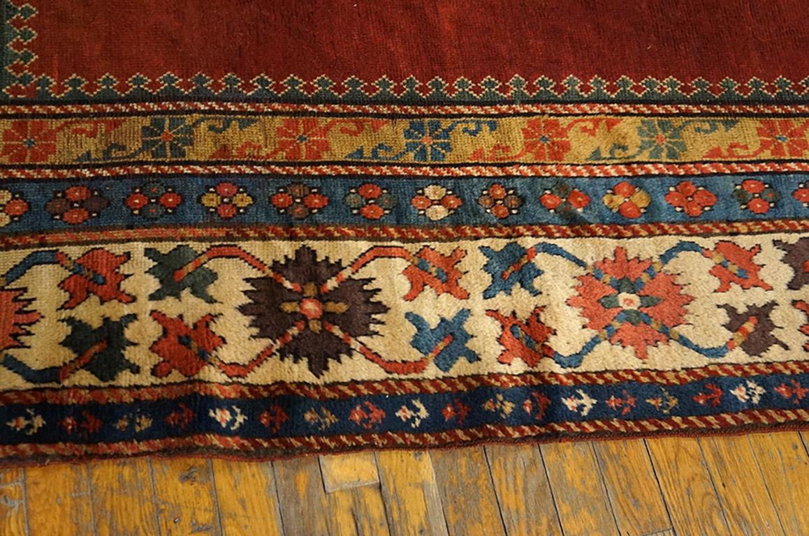 Wool Mid 19th Century Caucasian Kazak Carpet ( 4' x 8'8