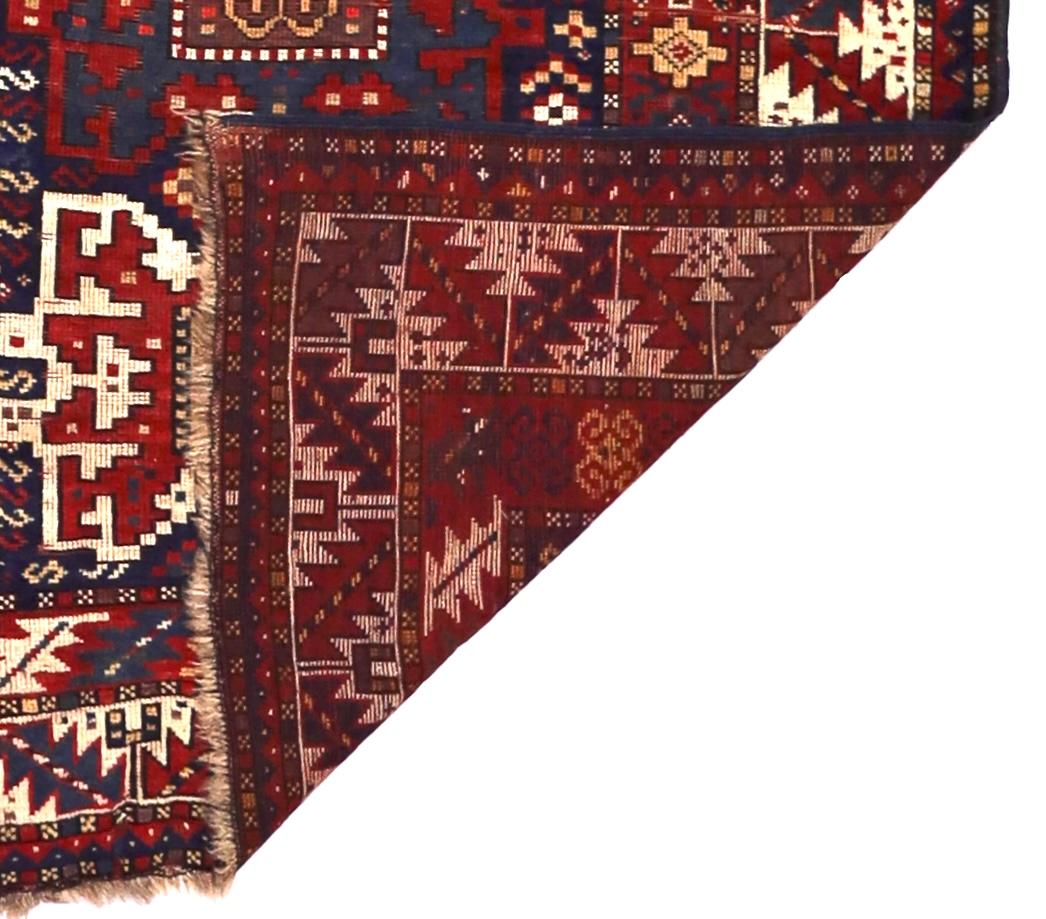 Alfombra Kazak Caucásica Antigua 4'1