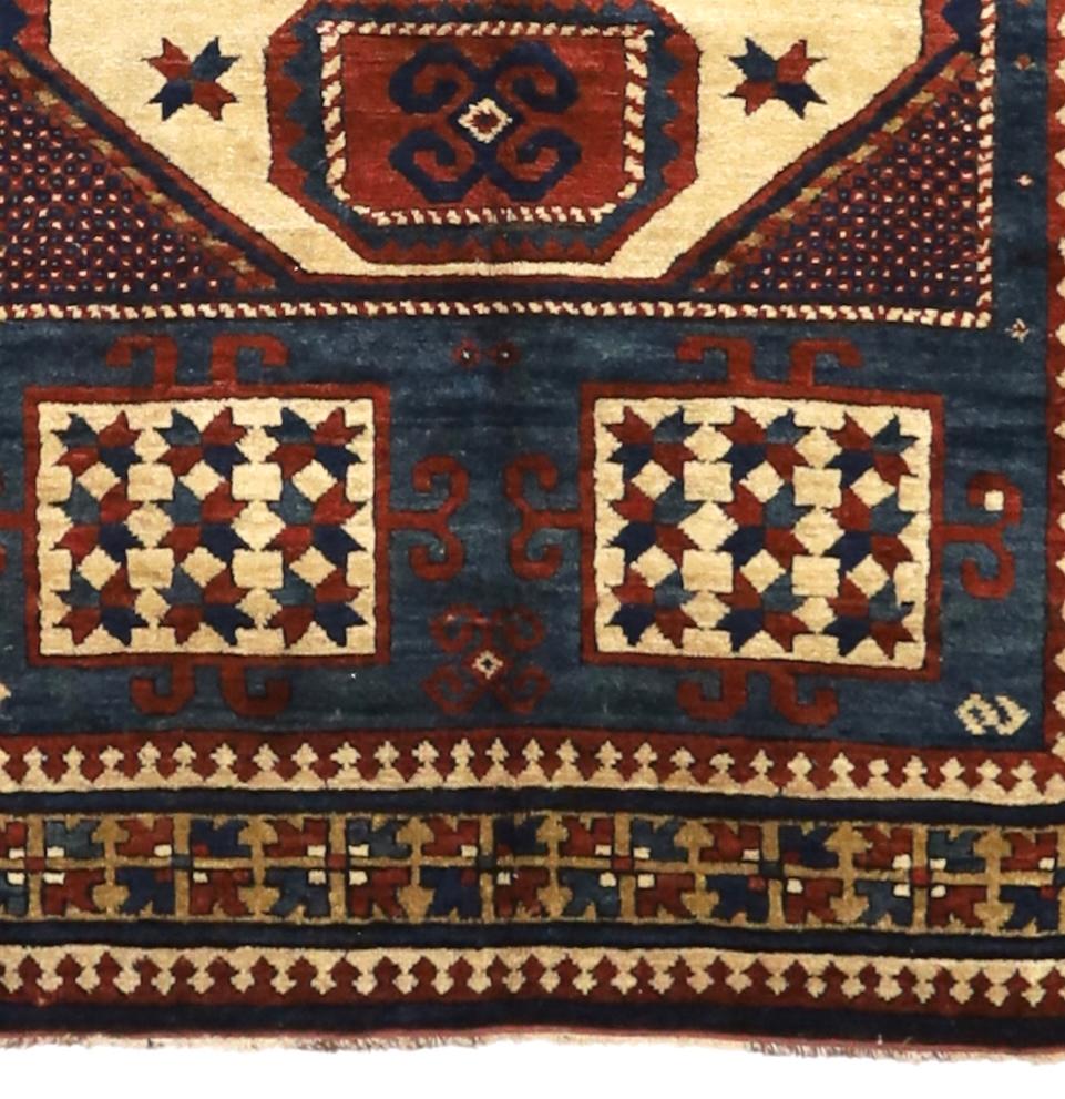 Alfombra Kazak Caucásica Antigua 4'10