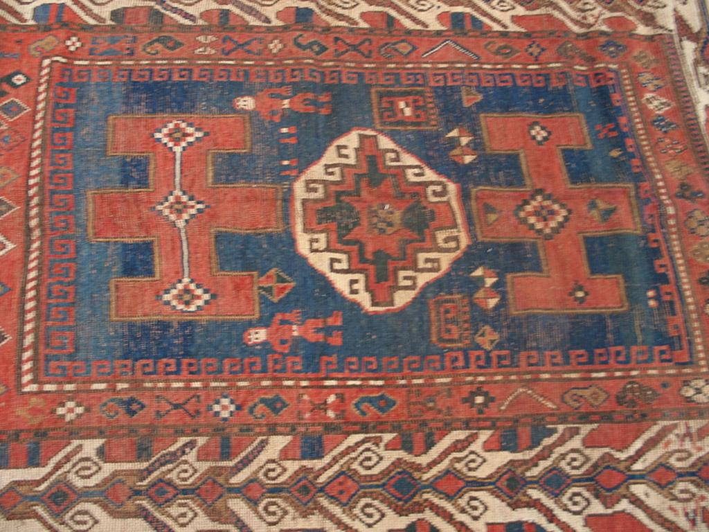 19th Century Caucasian Kazak Carpet ( 4'10 