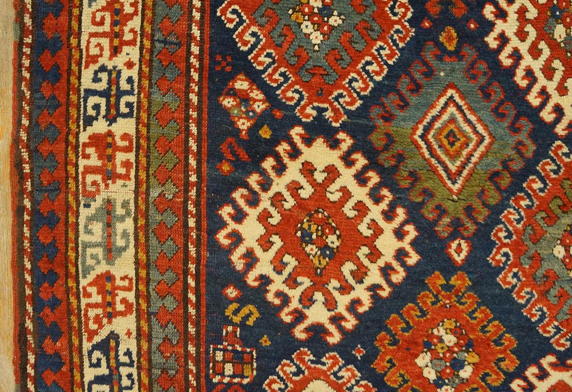 19th Century Caucasian Bordjalou Kazak Carpet ( 4'10