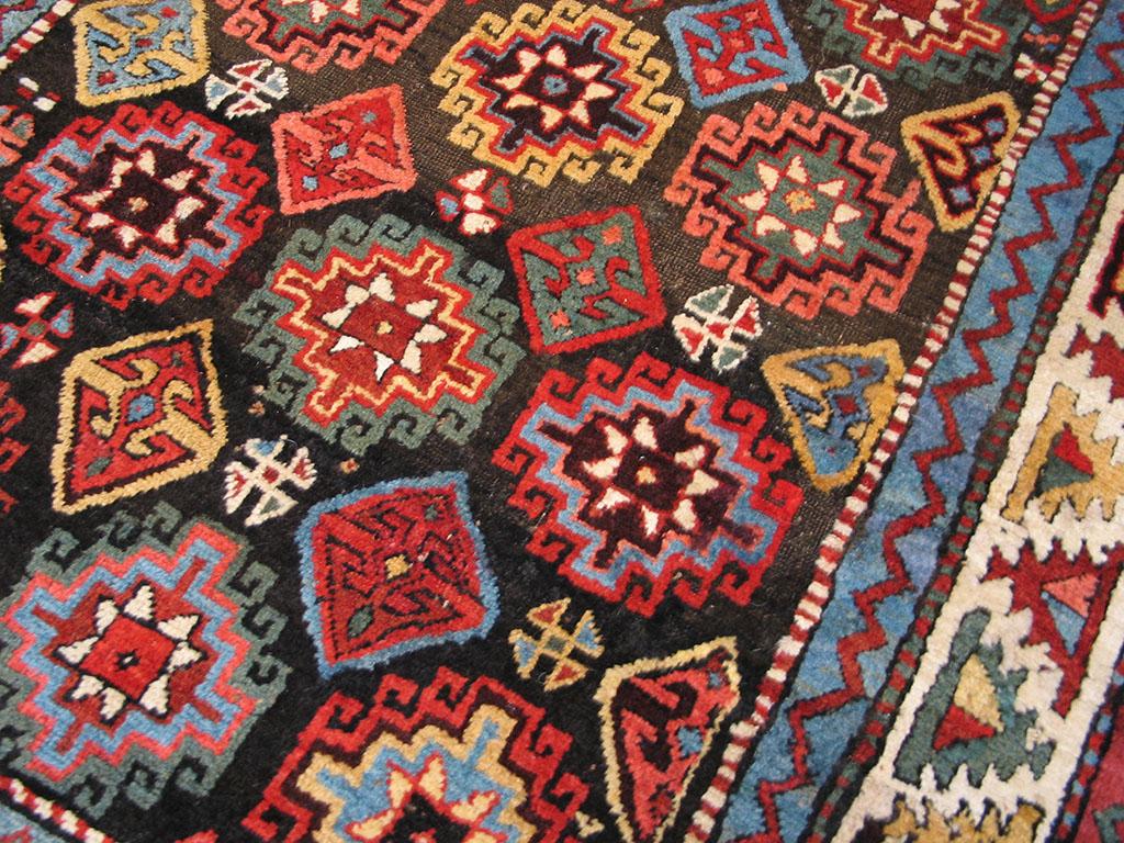 Late 19th Century Caucasian Kazak Carpet ( 3'6