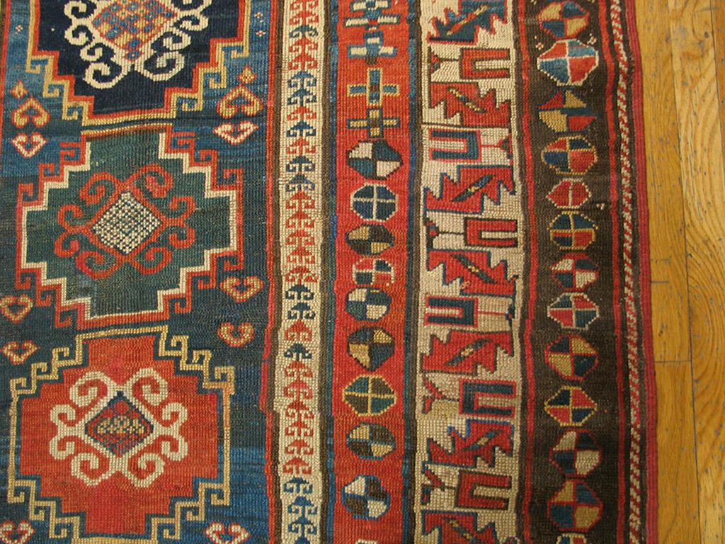 Hand-Knotted Antique Caucasian, Kazak Rug For Sale