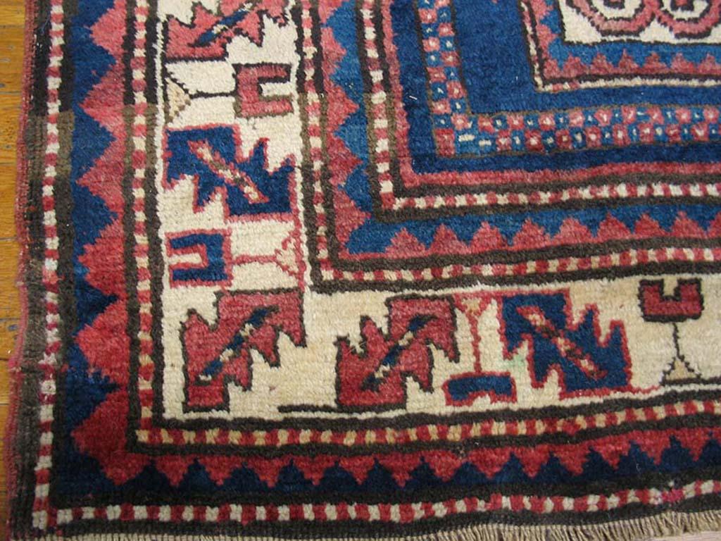 Early 20th Century Caucasian Kazak Carpet ( 4'4