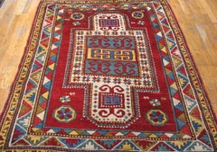 Antique Caucasian, Kazak Rug 4' 4" x. 5' 3"
