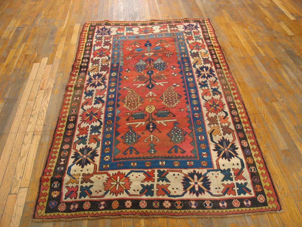 19th Century Caucasian Kazak Carpet ( 4'5