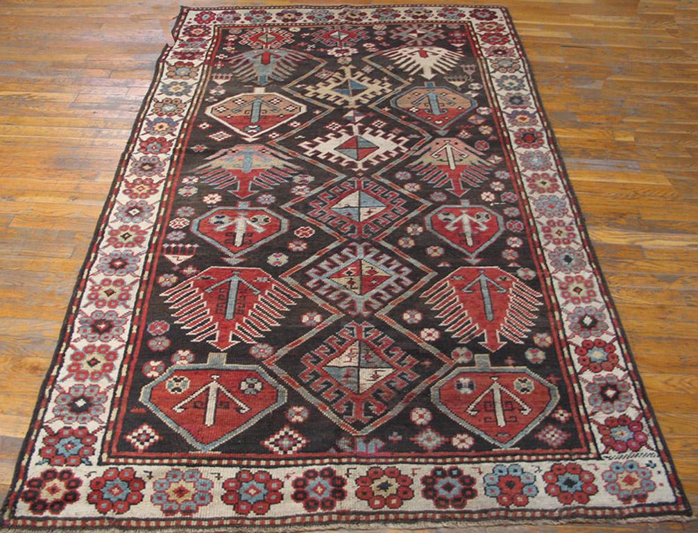 Kazakh Tapis Kazak du Caucase de la fin du 19ème siècle ( 4'7