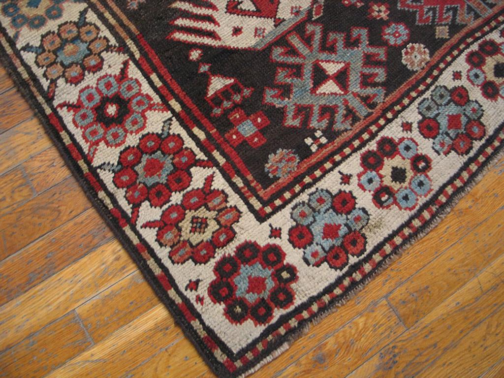 Caucasien Tapis Kazak du Caucase de la fin du 19ème siècle ( 4'7