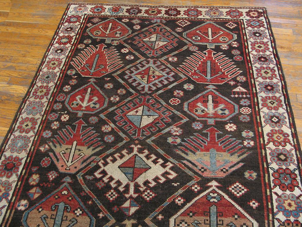 Tapis Kazak du Caucase de la fin du 19ème siècle ( 4'7