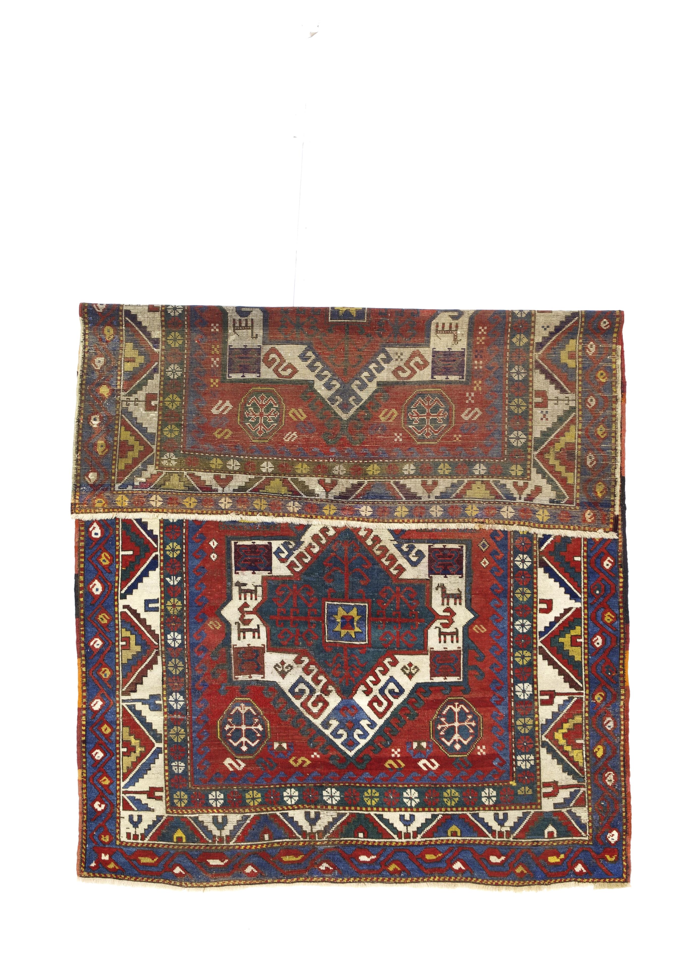 Antique Caucasian Kazak Rug 4'9