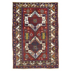 Antique Caucasian Kazak Rug 4'9" x 6’11"