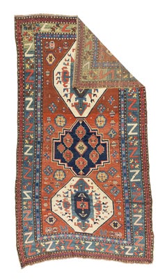 Tappeto caucasico antico Kazak 5'0" x 9'0"