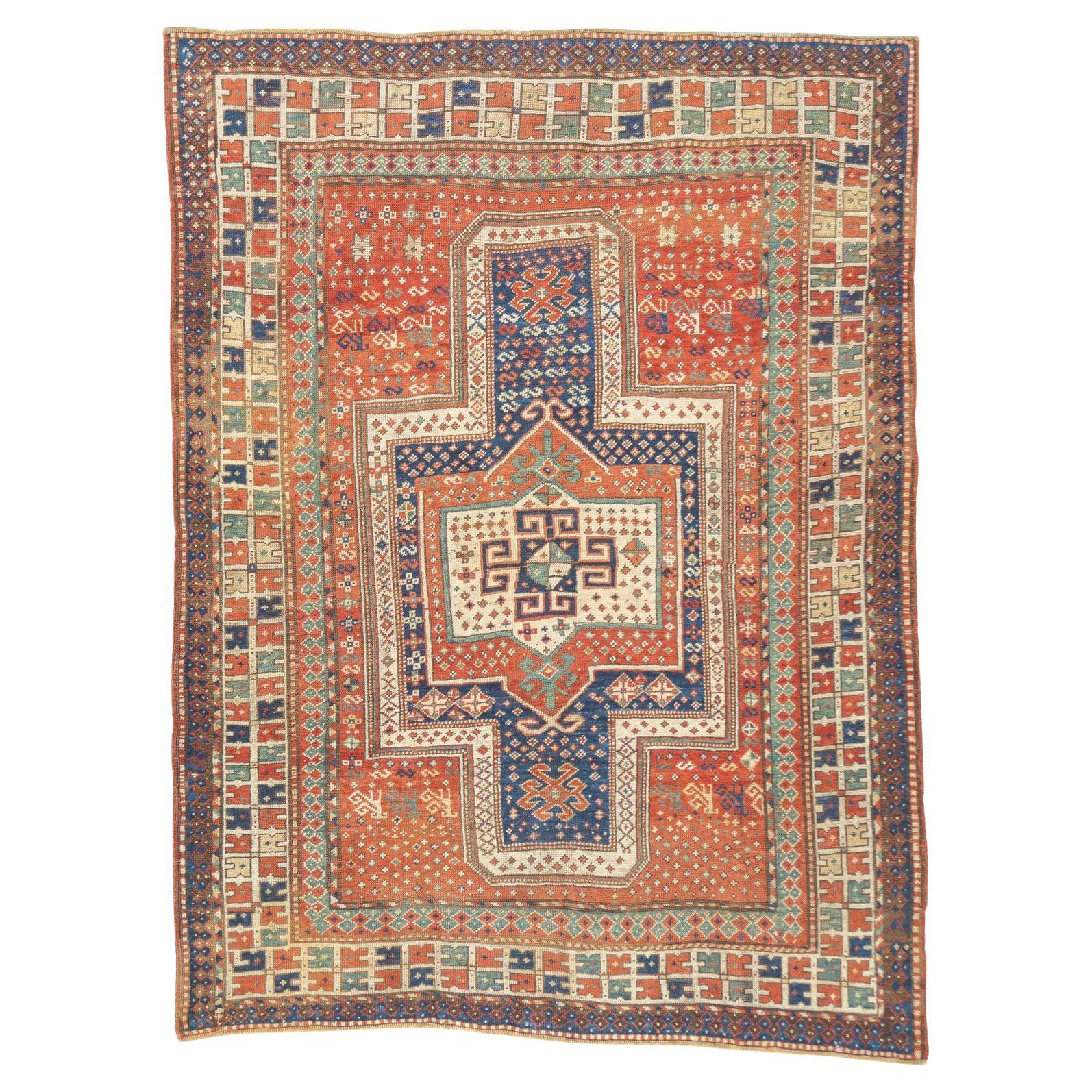Antique Caucasian Kazak Rug 5'1'' x 6'10''