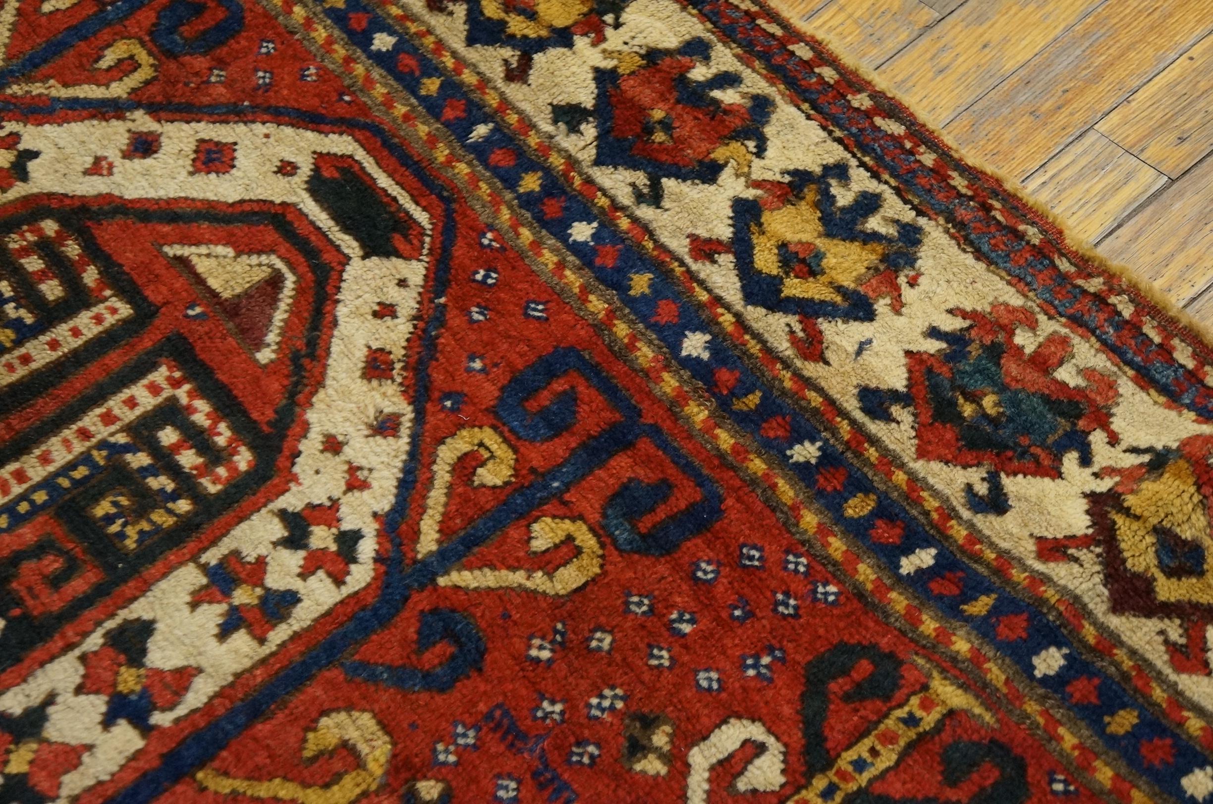 19th Century Caucasian Sewan Kazak Carpet ( 5'10