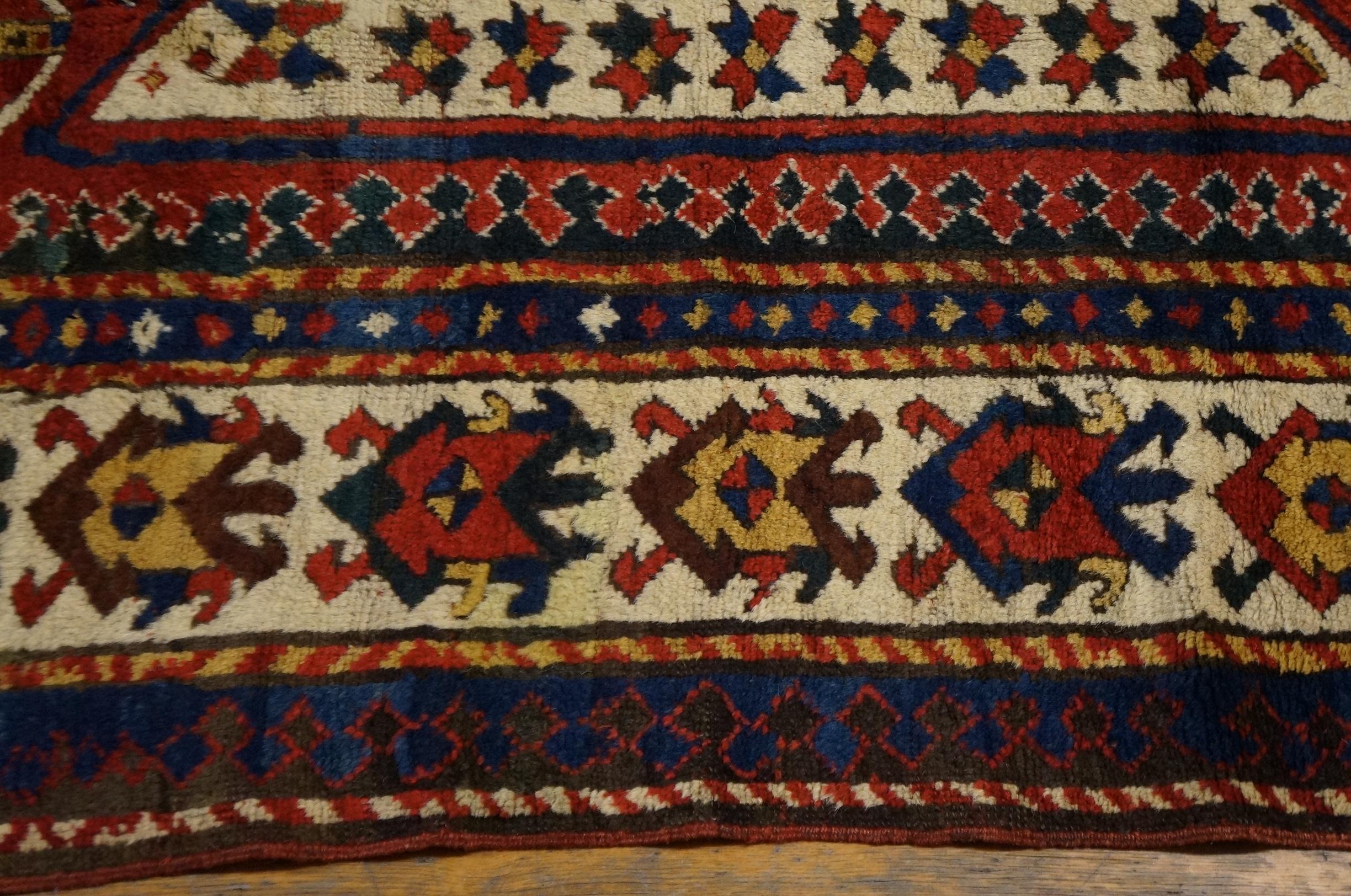 19th Century Caucasian Sewan Kazak Carpet ( 5'10