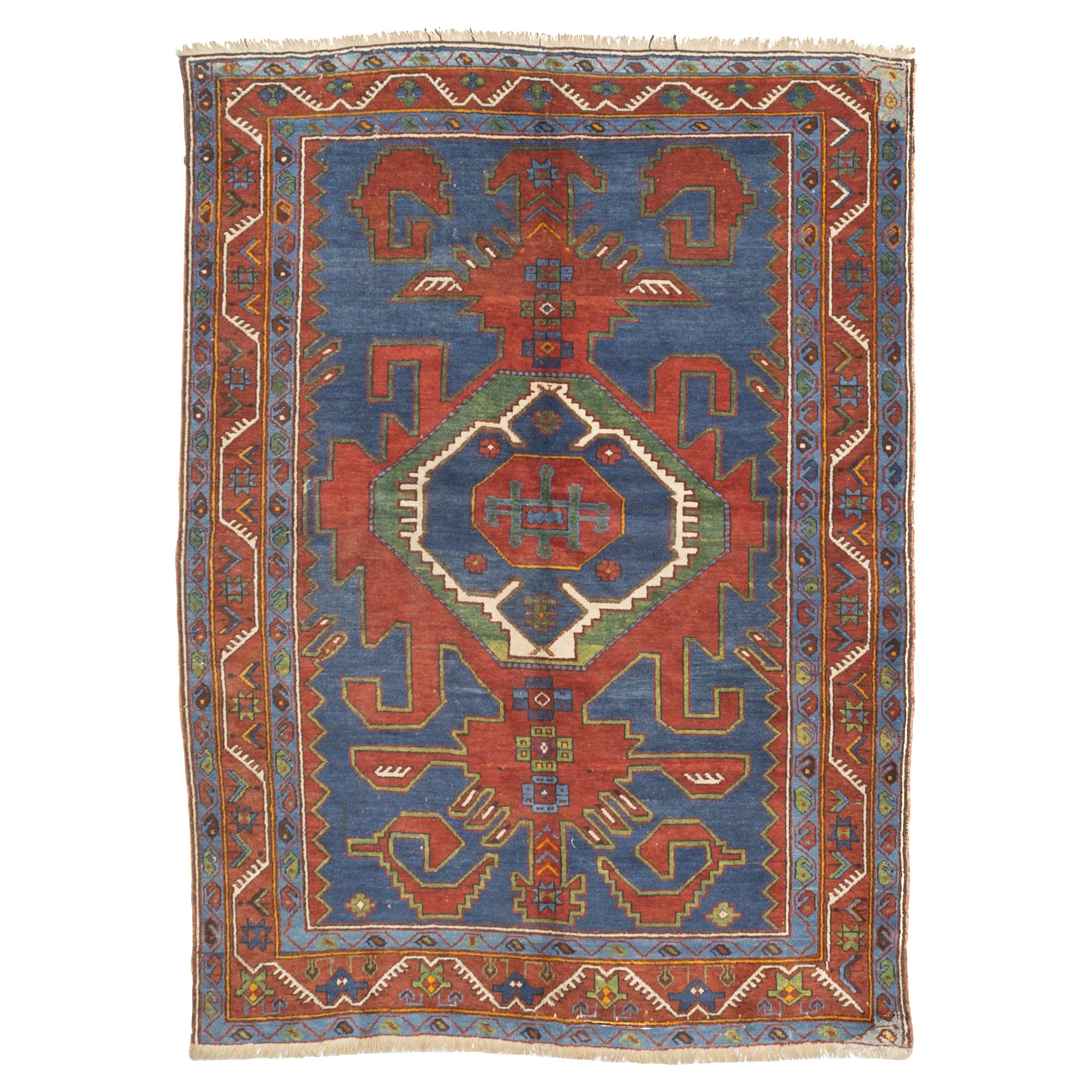 Antique Caucasian Kazak Rug 5'2" x 7’0"