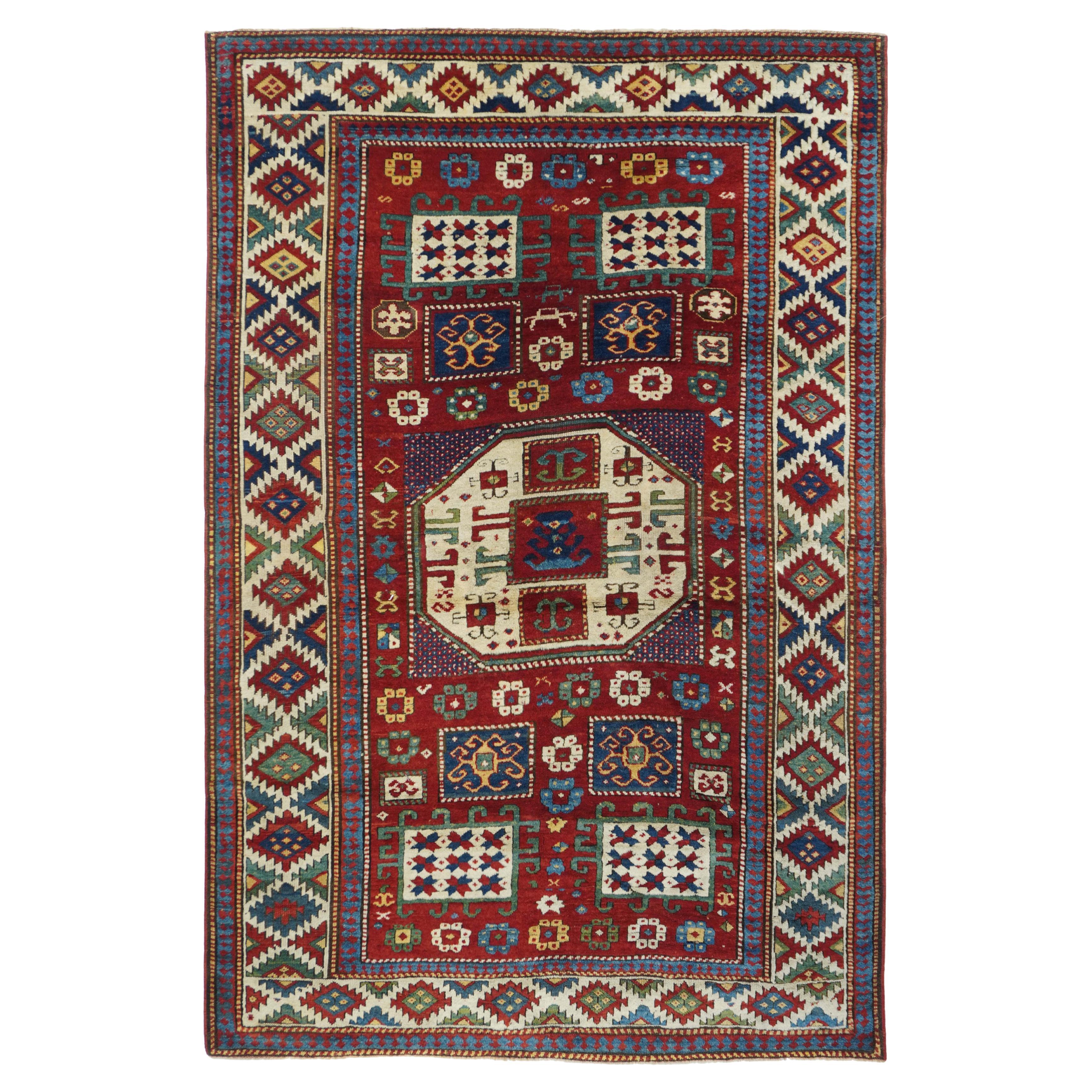 Antique Caucasian Kazak Rug 5’3” x 8’0"