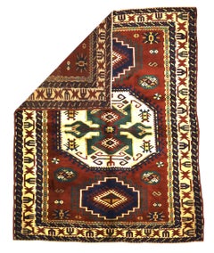 Tappeto caucasico antico Kazak 5'5" x 6'10"