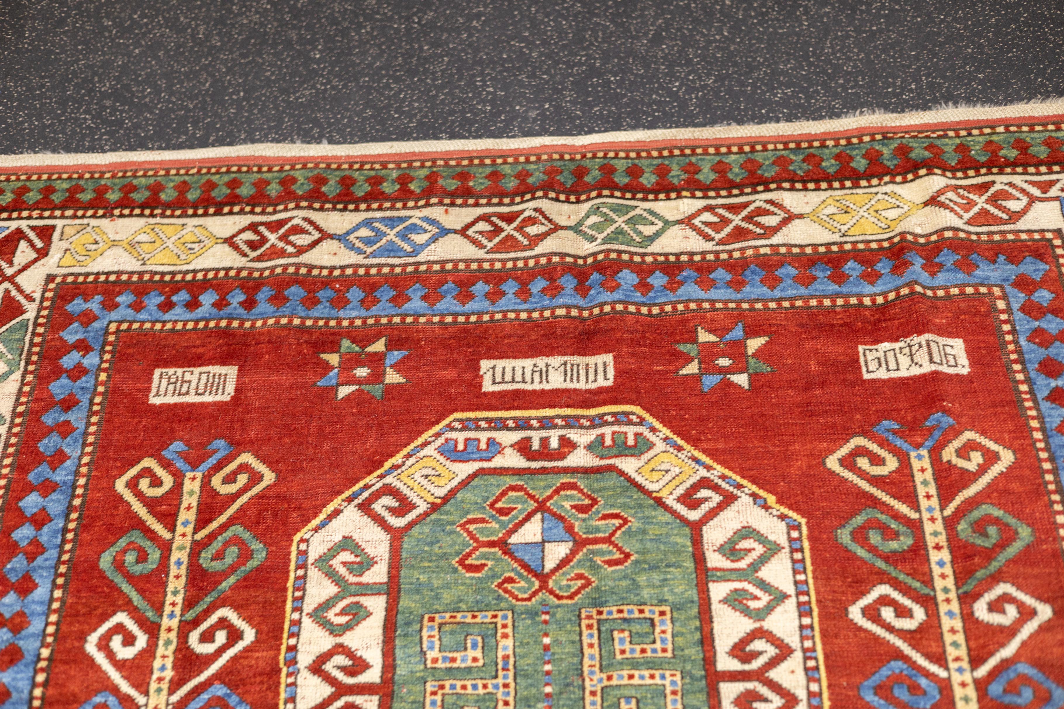 Alfombra Kazak Caucásica Antigua 5'8