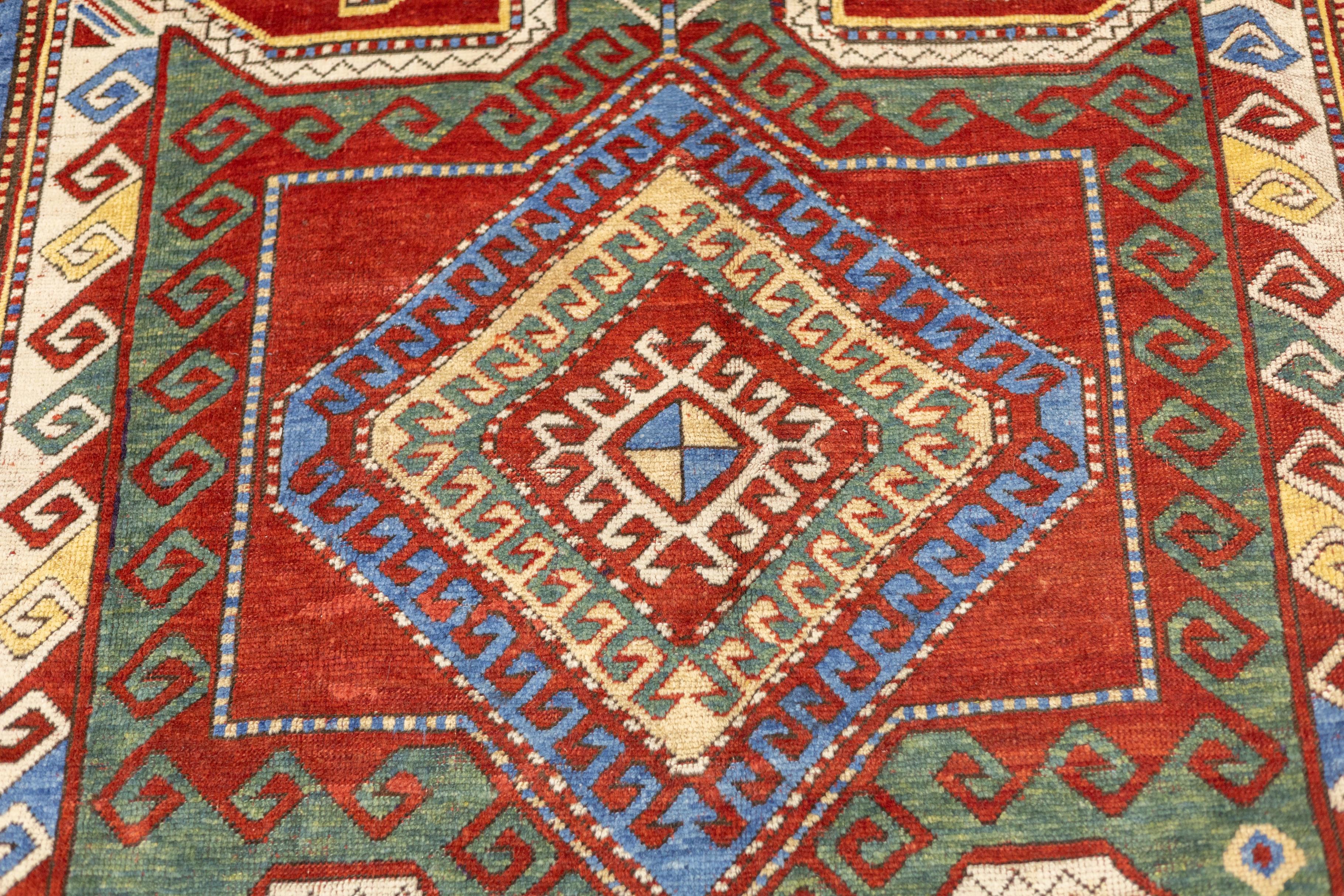 Alfombra Kazak Caucásica Antigua 5'8