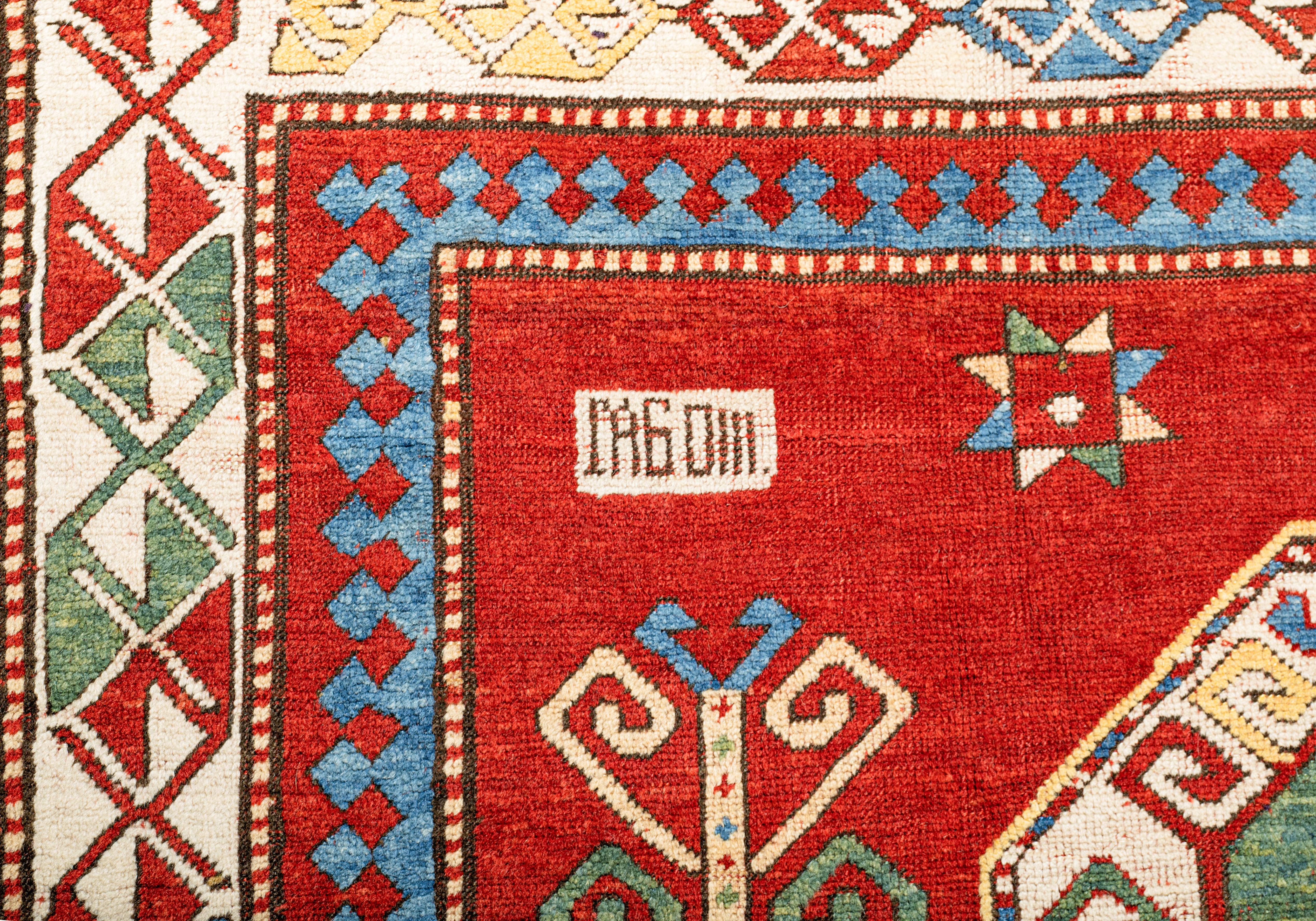 Alfombra Kazak Caucásica Antigua 5'8