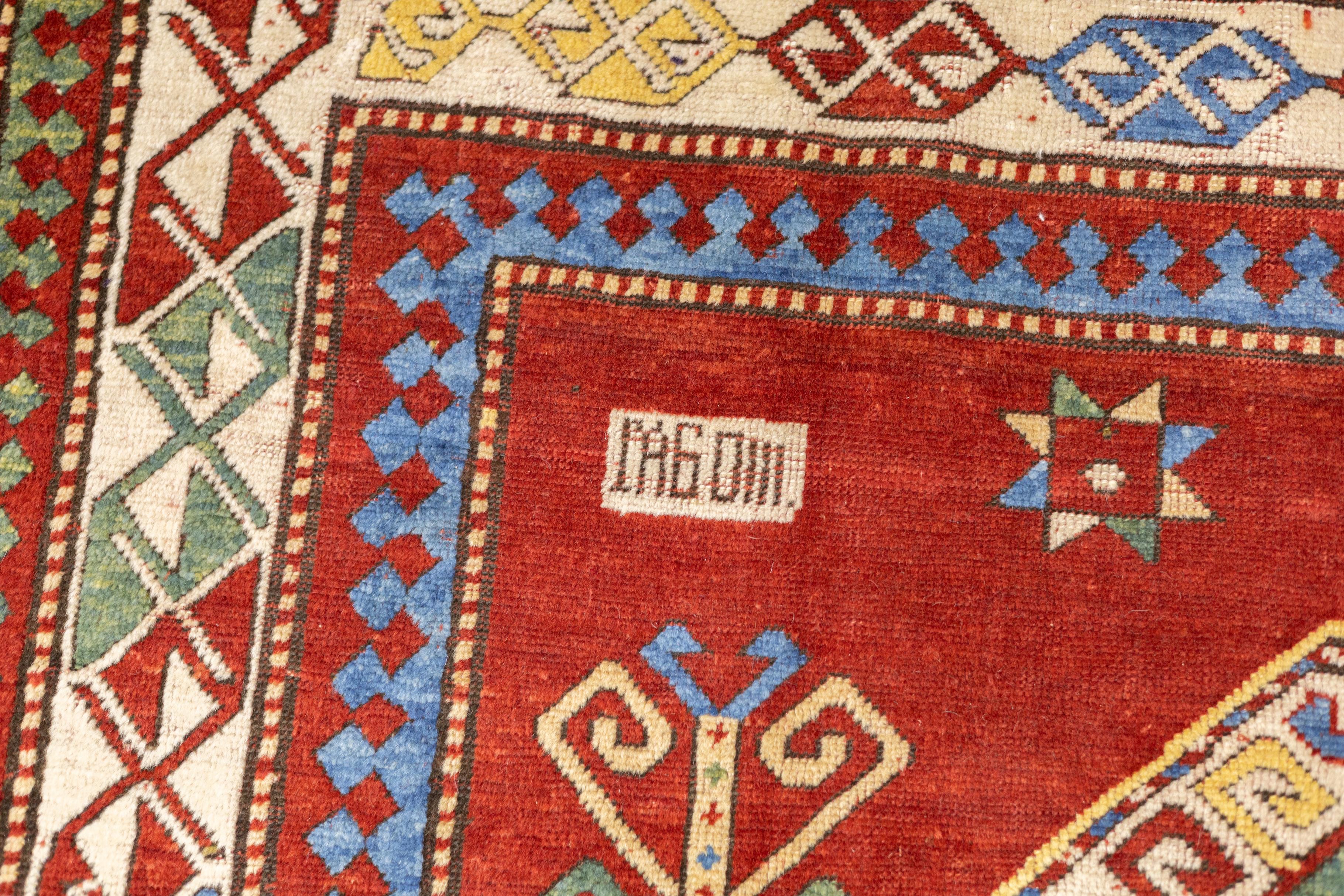 Alfombra Kazak Caucásica Antigua 5'8