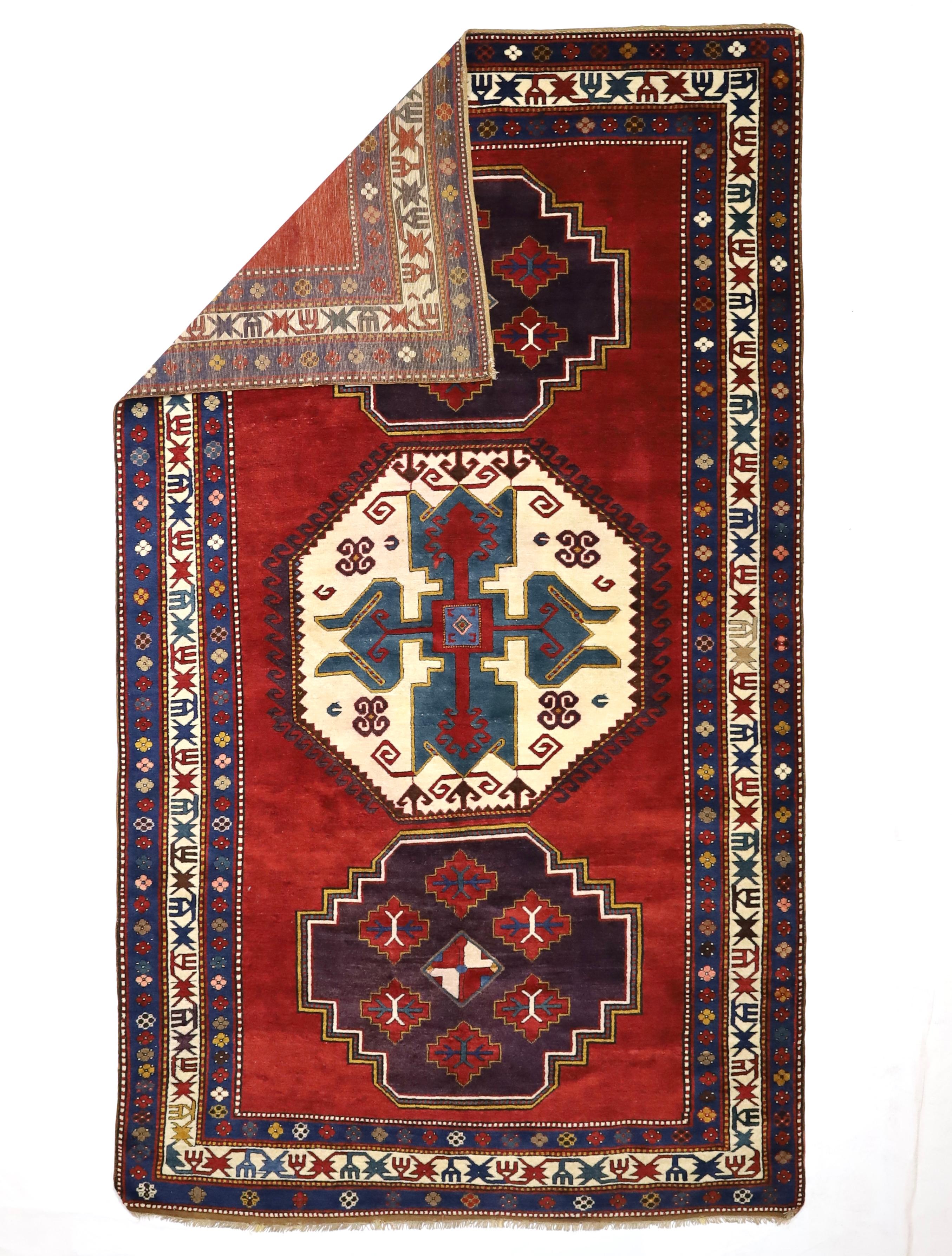 Alfombra Kazak Caucásica Antigua 5'9