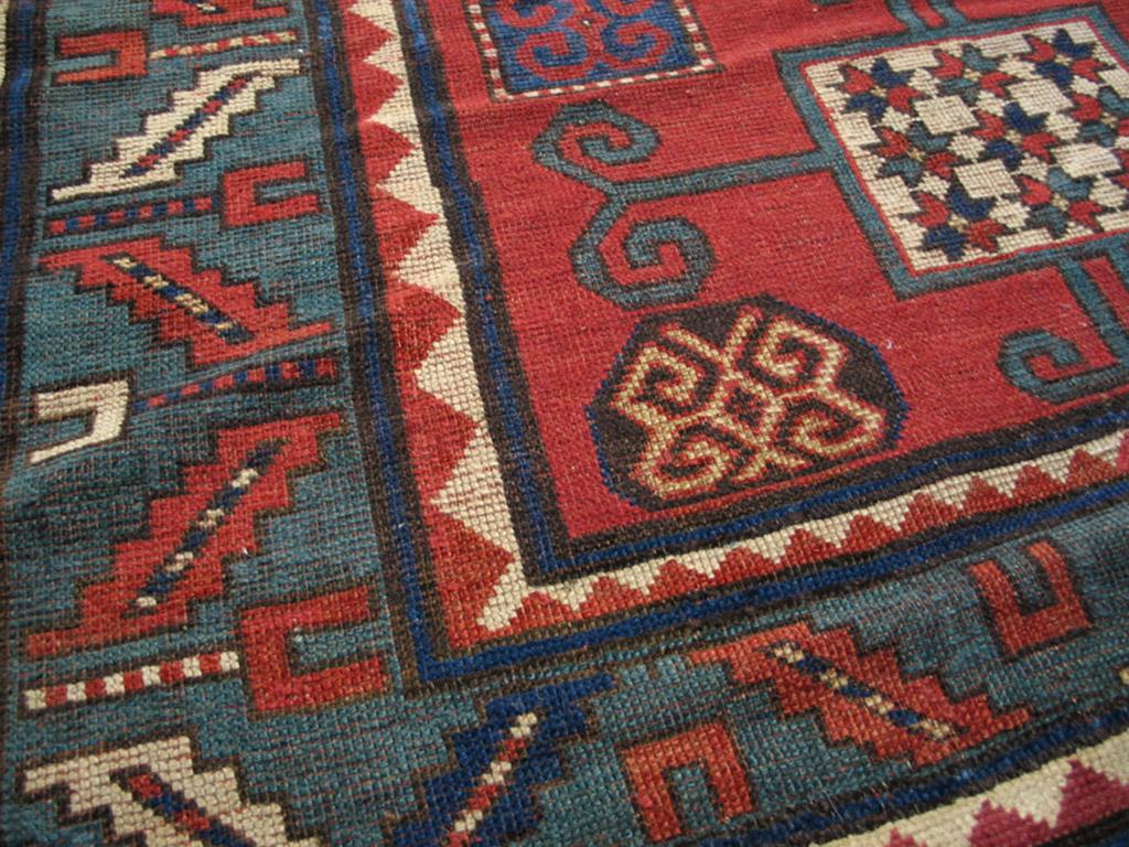 Late 19th Century 19th Century Caucasian Karachov Kazak Carpet (6'2