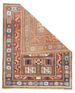 Antiker kaukasischer Kazak-Teppich aus Kaukasien 6'5'' x 7'11''