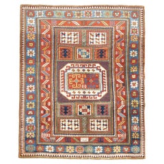 Tappeto antico caucasico Kazak 6'5'' x 7'11''
