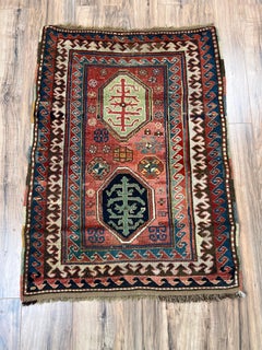 Antique Caucasian Kazak Rug c. Late 19th Century 2’10 x 3’11