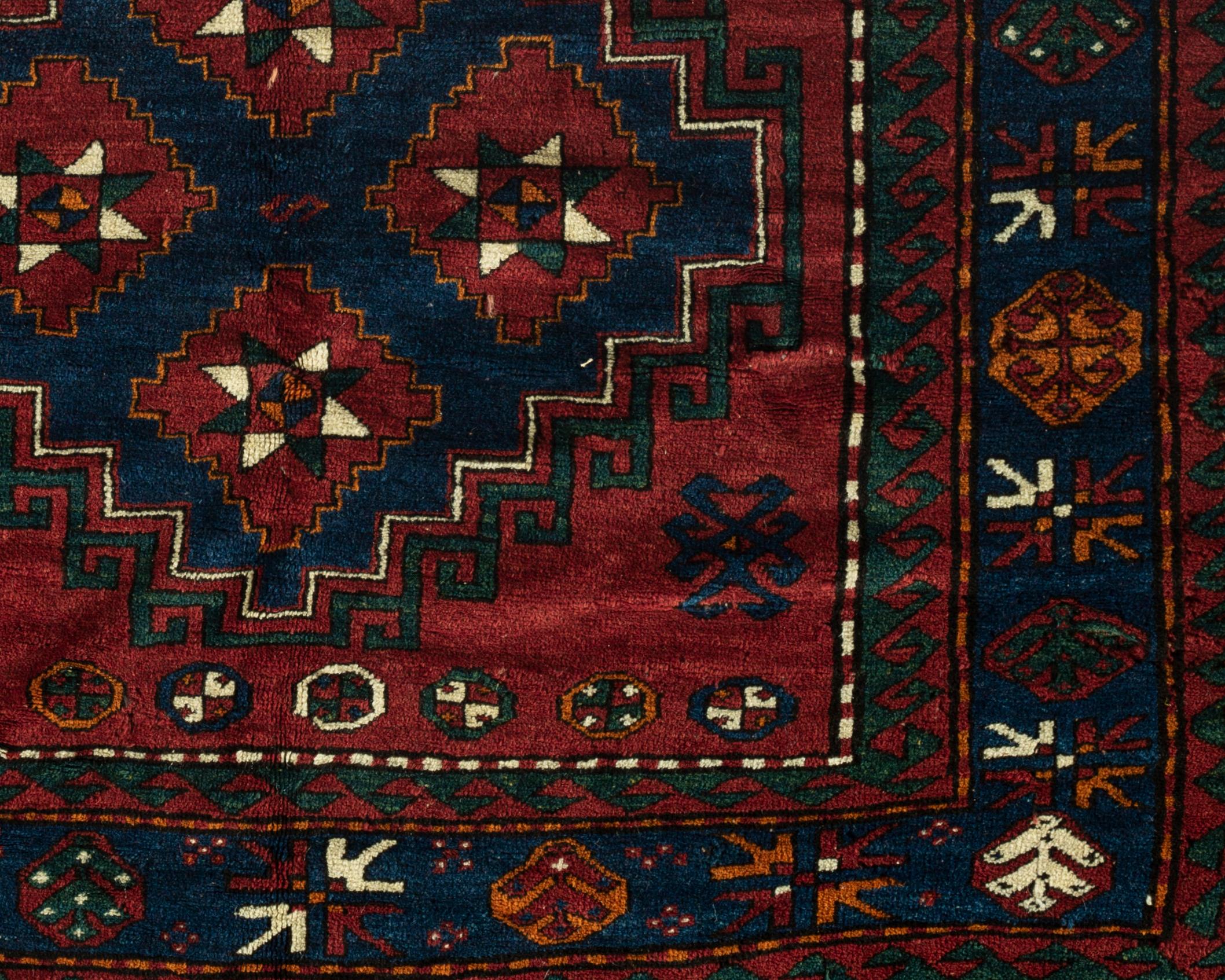 Antiker kaukasischer Kazak-Teppich, um 1890 (Handgewebt) im Angebot
