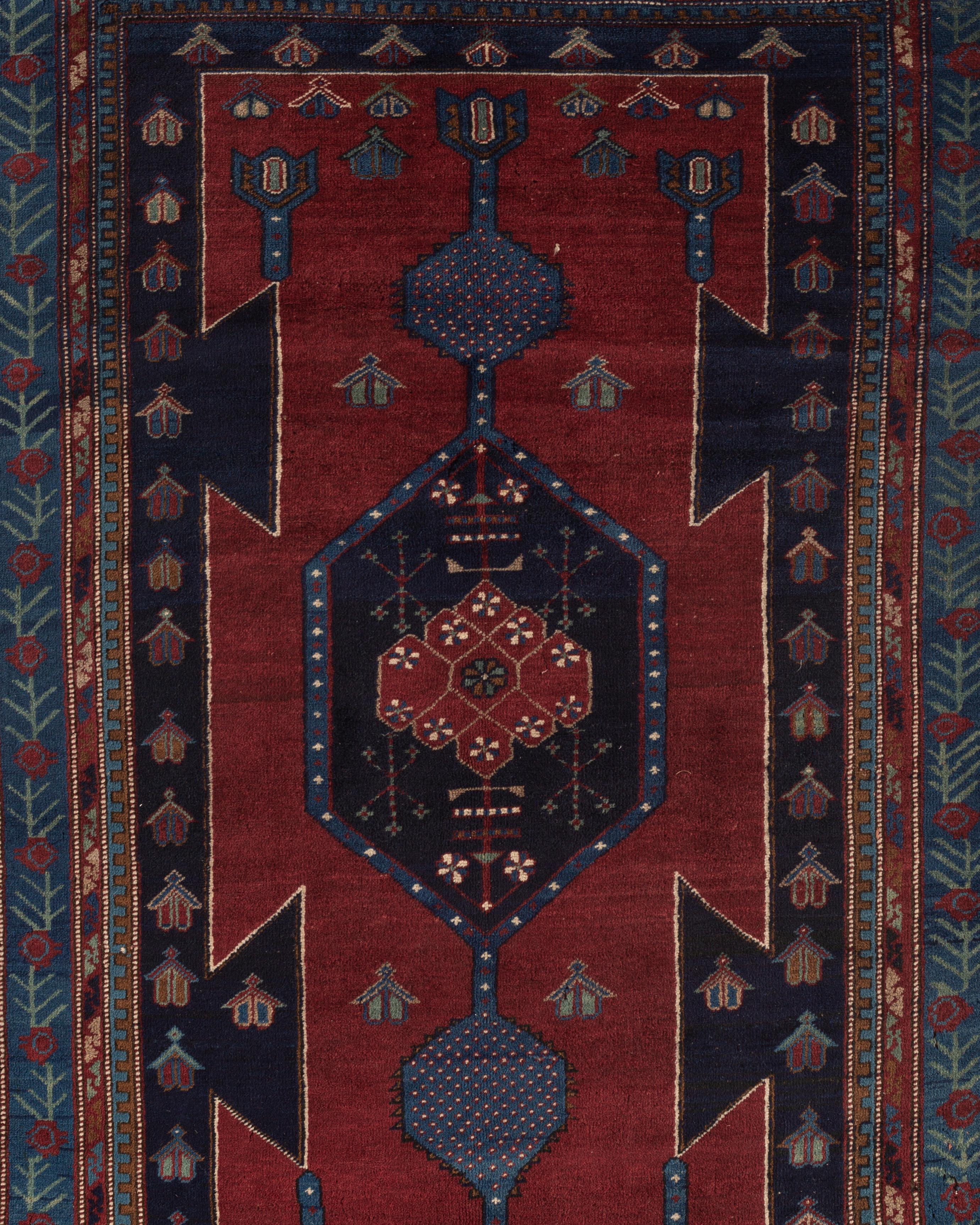 Hand-Woven Antique Caucasian Kazak Rug, circa 1900 For Sale
