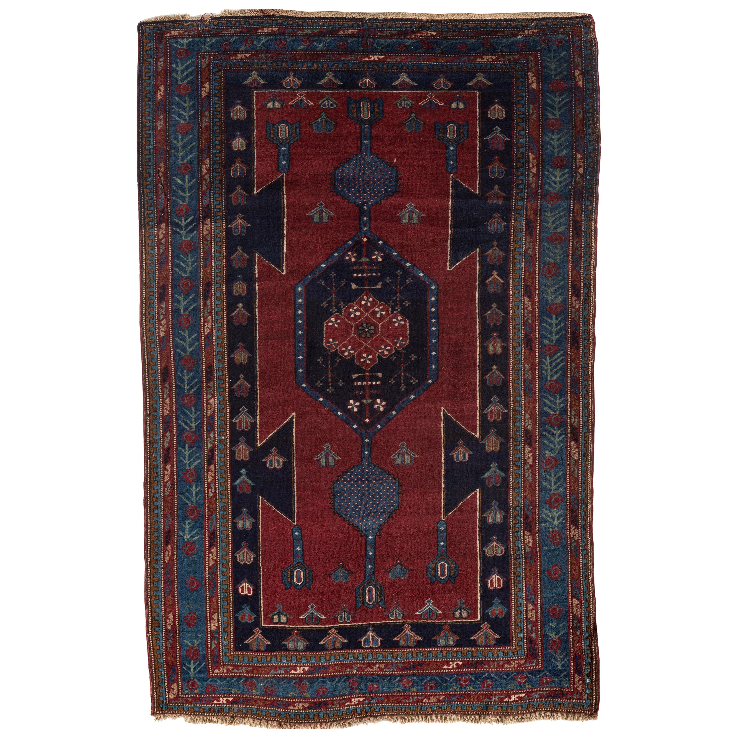 Antiker kaukasischer Kazak-Teppich, um 1900