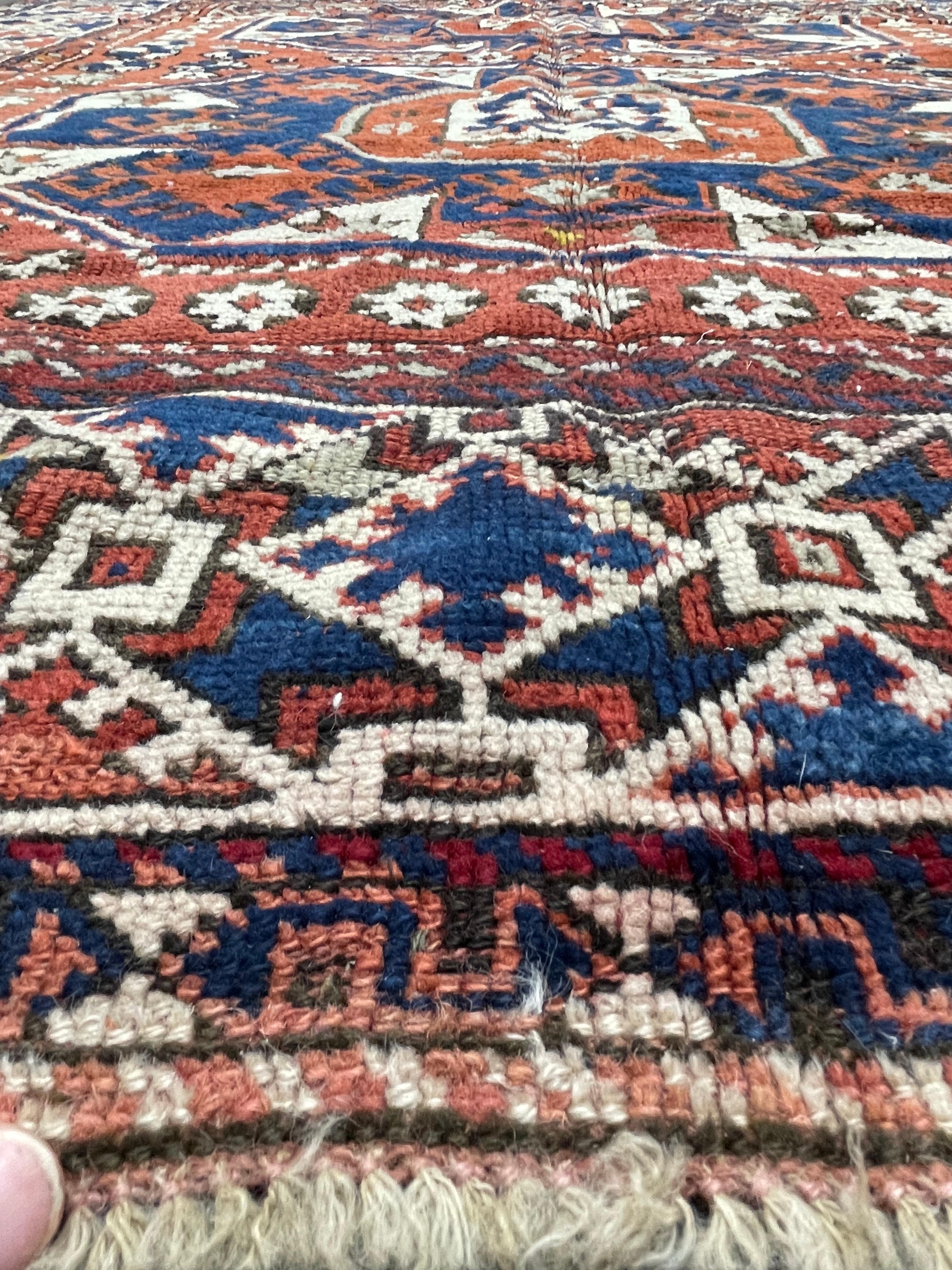 Wool Antique Caucasian Kazak Rug, Circa 1915 For Sale