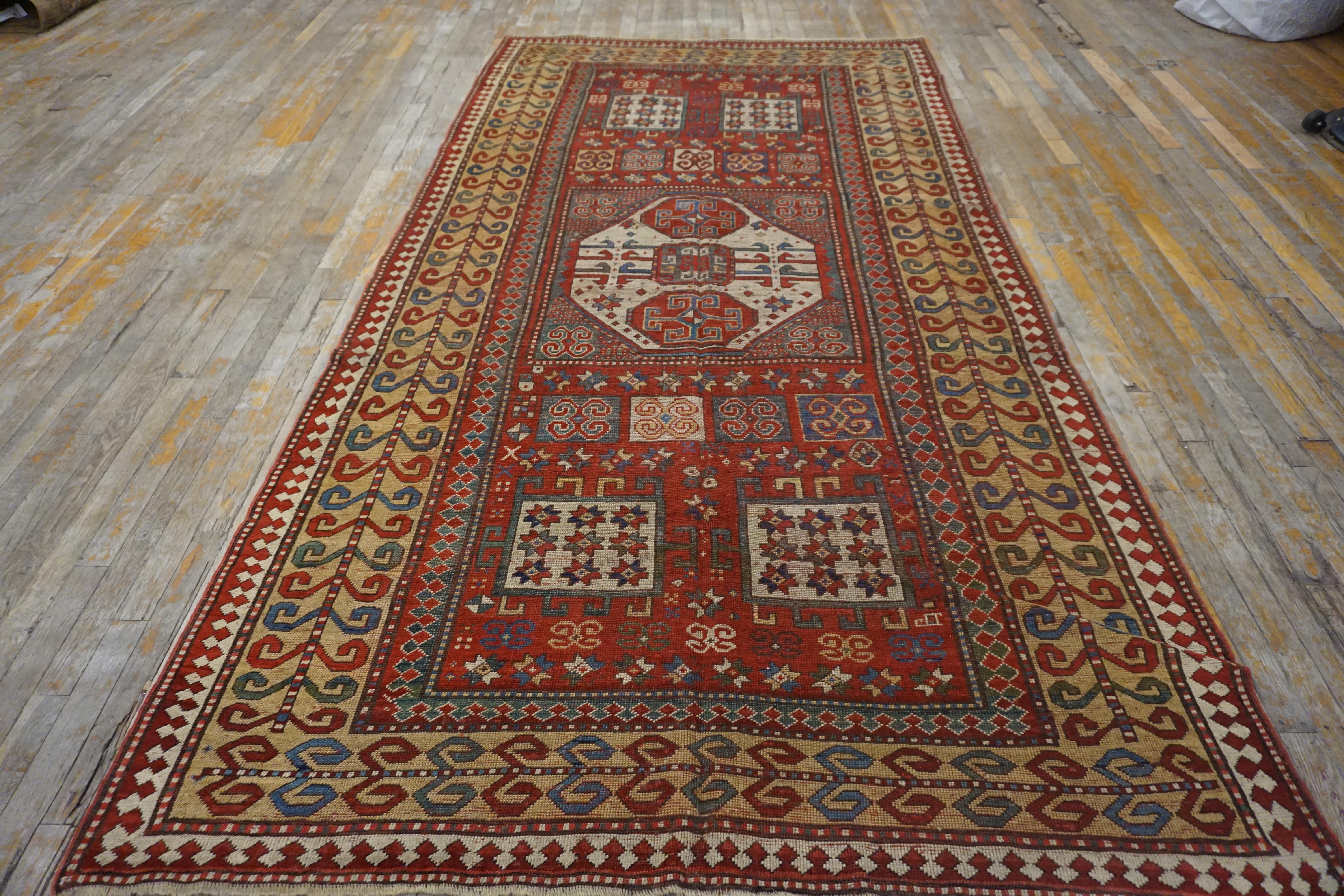 Hand-Knotted 19th Century Caucasian Karachopf Kazak Carpet ( 5' x 9'9