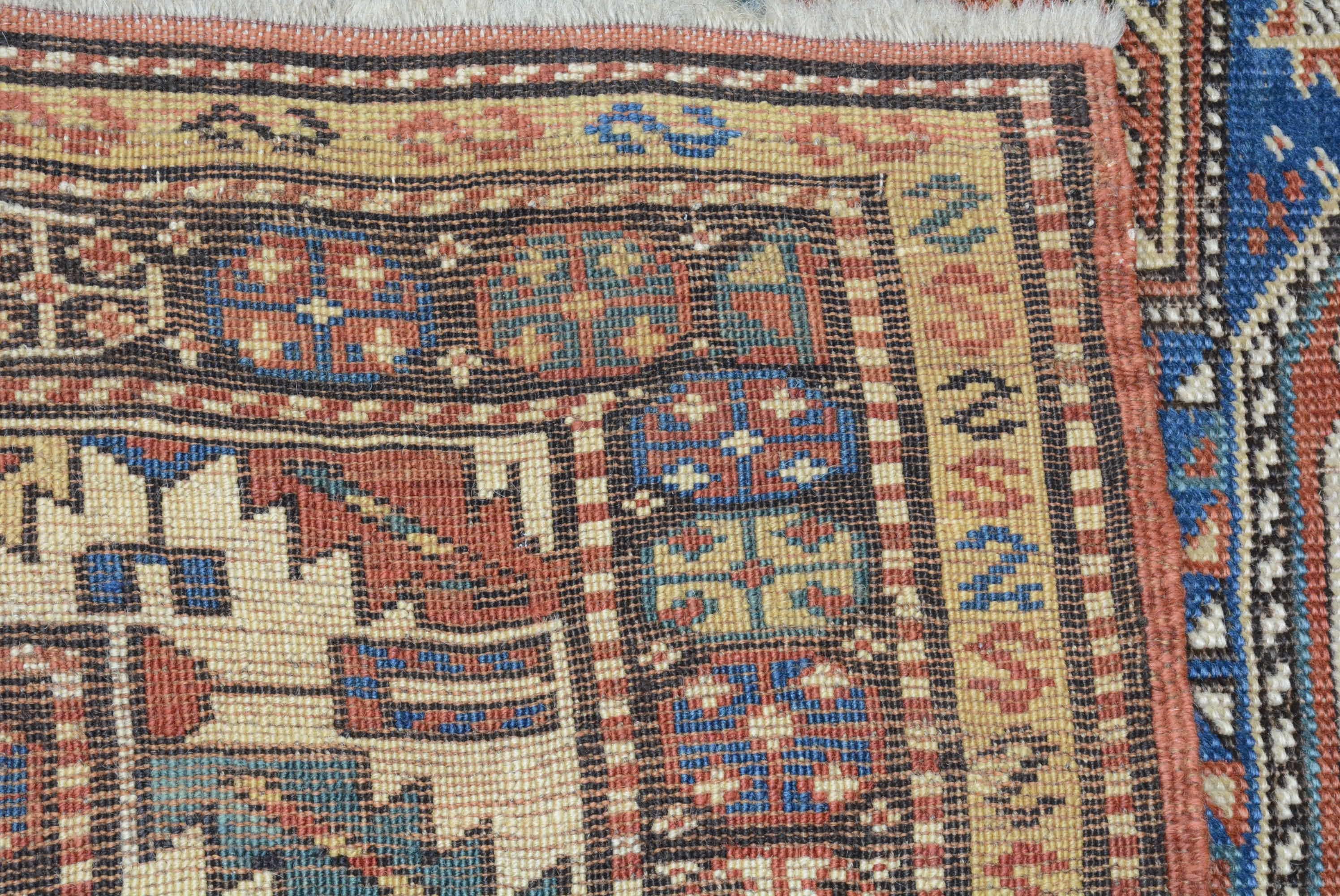 Antique Caucasian Kazak Rug For Sale 3