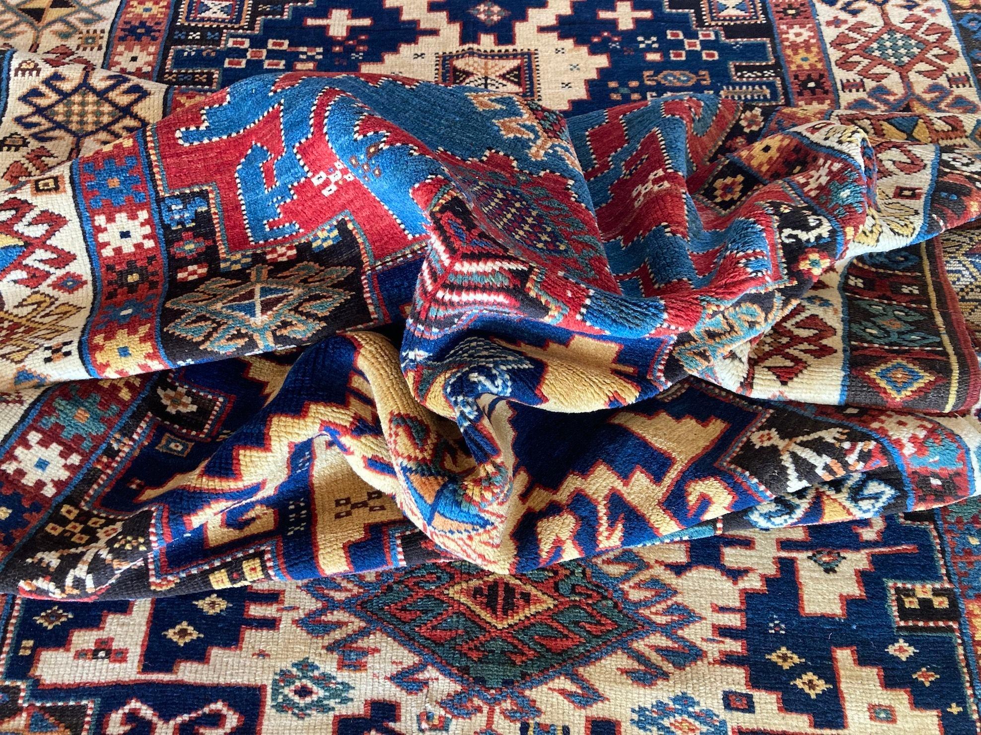 Antique Caucasian Kazak Rug For Sale 12