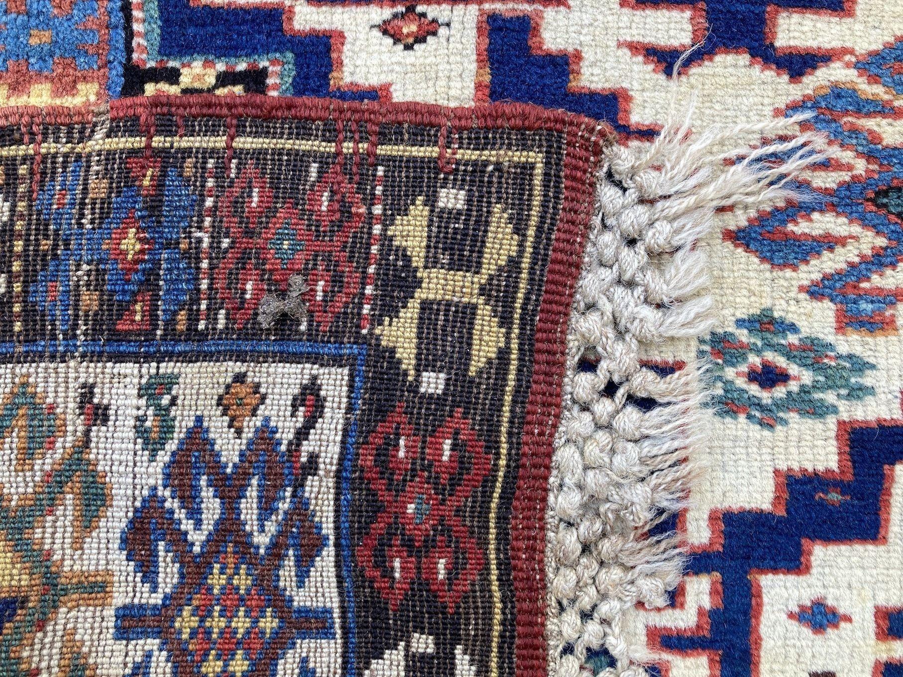 Antique Caucasian Kazak Rug For Sale 13