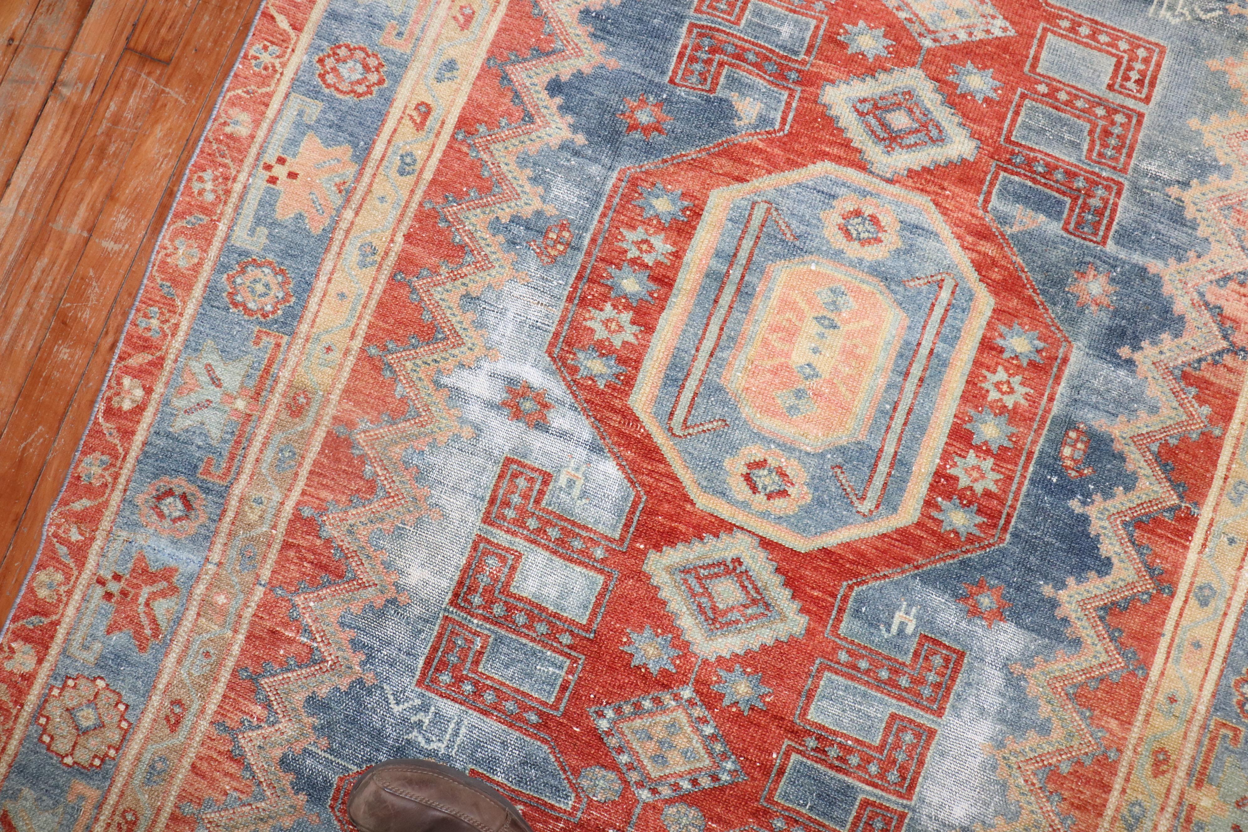 Antique Caucasian Kazak Rug In Good Condition For Sale In New York, NY