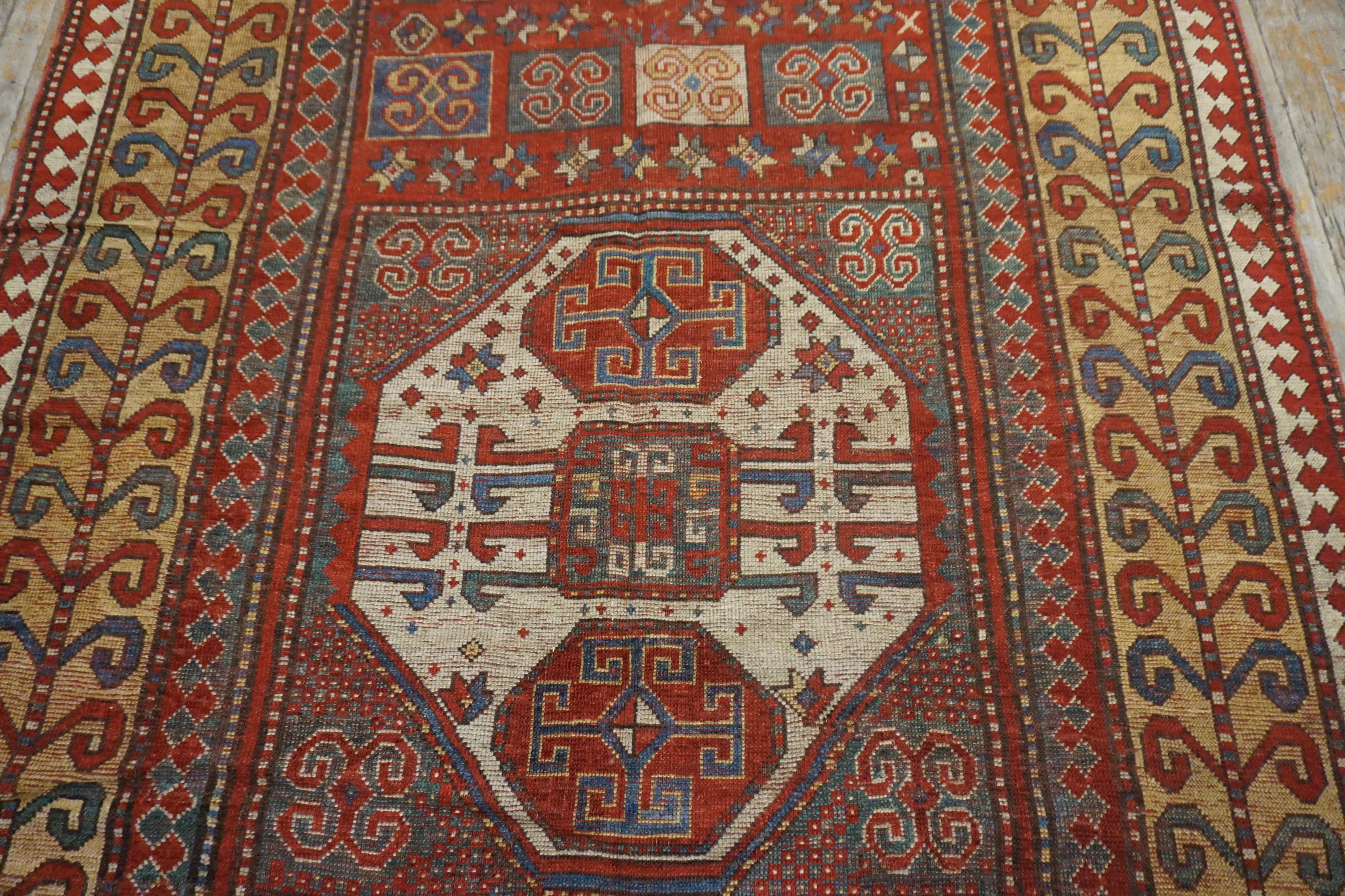 Late 19th Century 19th Century Caucasian Karachopf Kazak Carpet ( 5' x 9'9
